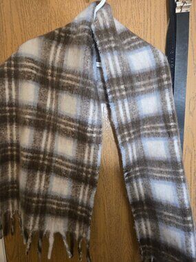 Brown plaid scarf from Loft